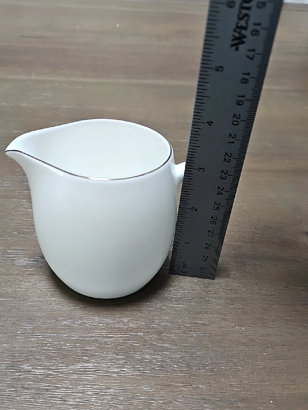 Crate & Barrel Sugar Bowl & Creamer Set with Silver Rim
